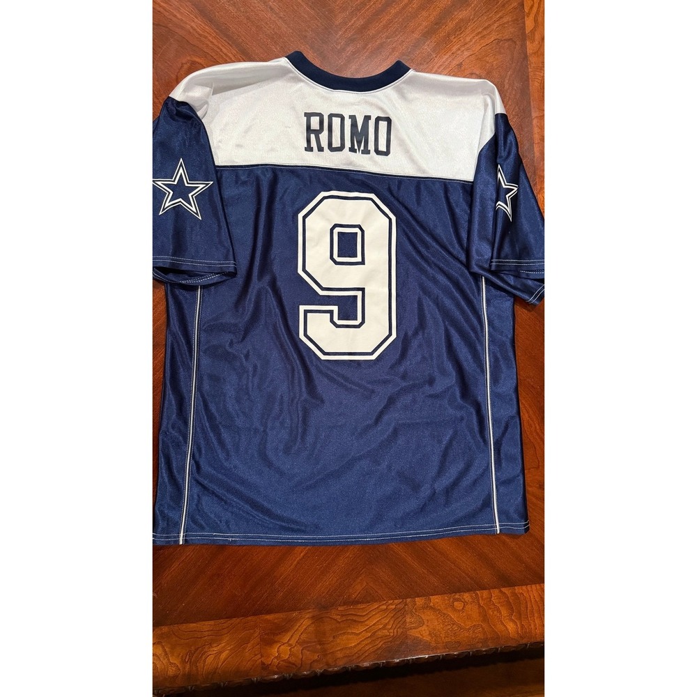 Dallas Cowboys Tony Romo #9 Jersey Mens Large Blue NFL Football Shirt Authentic‎